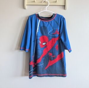 Marvel Blue and Red Kids Swim Rashguard
